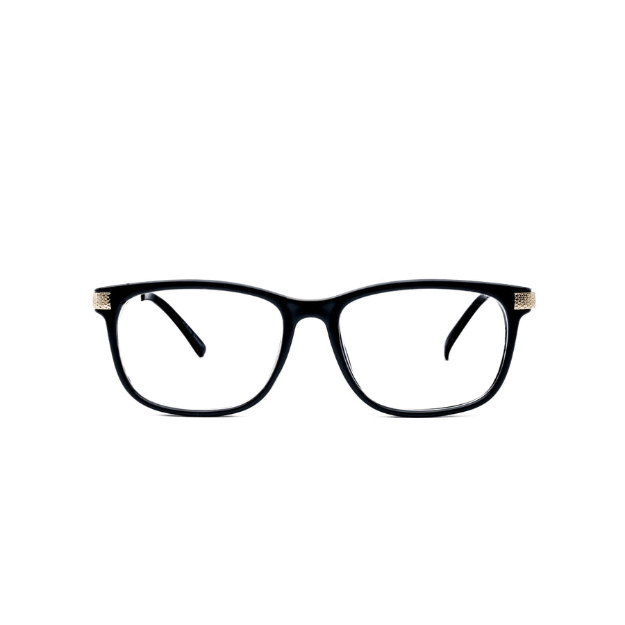 LadyBoss Dimensions eyeglasses in Black, front view #frame color_black