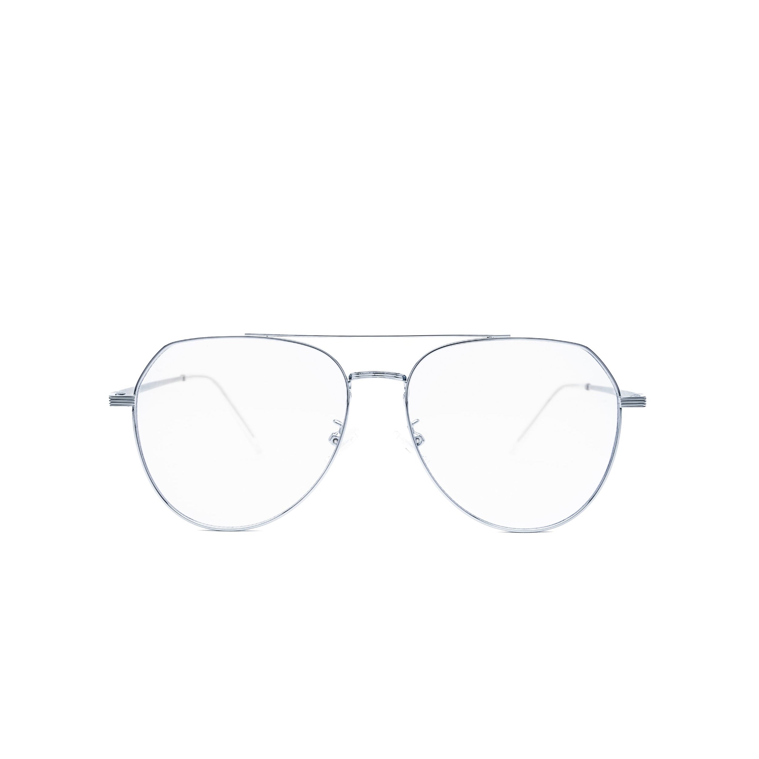 LadyBoss Evocatives eyeglasses in Silver, front view #frame color_silver