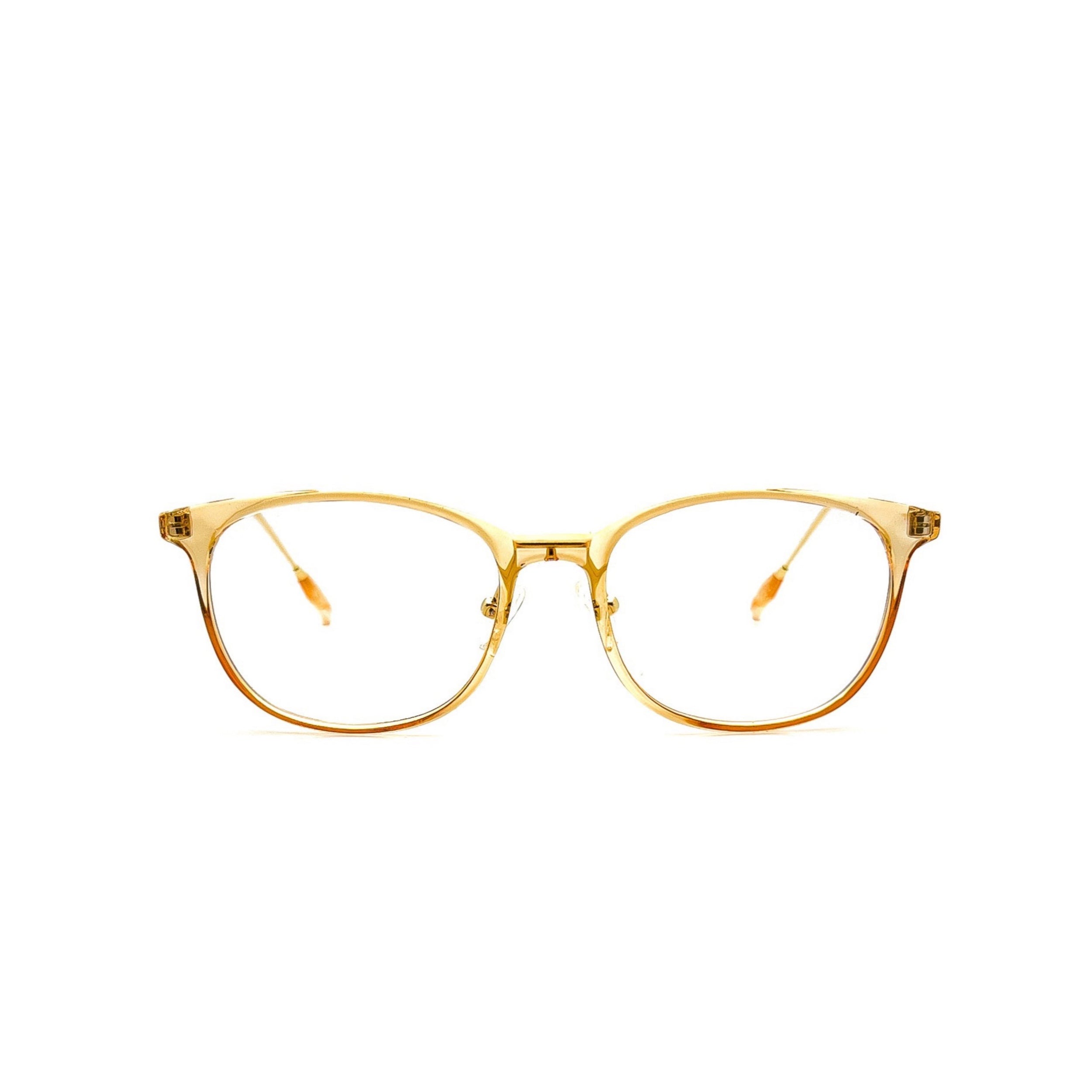 LadyBoss Minimals eyeglasses in Coffee, front view #frame color_Coffee
