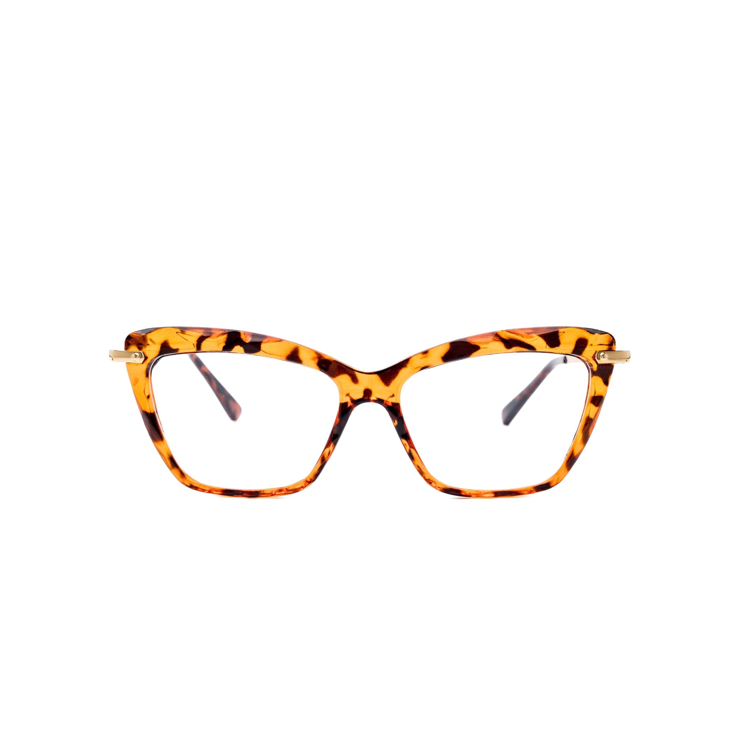 LadyBoss Savants eyeglasses in Leopard, front view #frame color_leopard