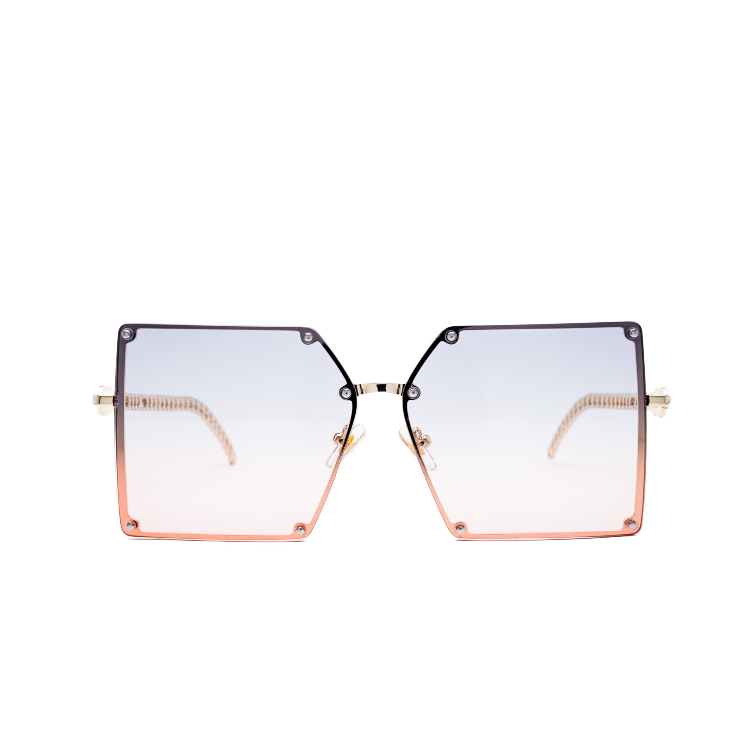 LadyBoss Elevations sunglasses in Powder Blue, front view #frame color_powder blue