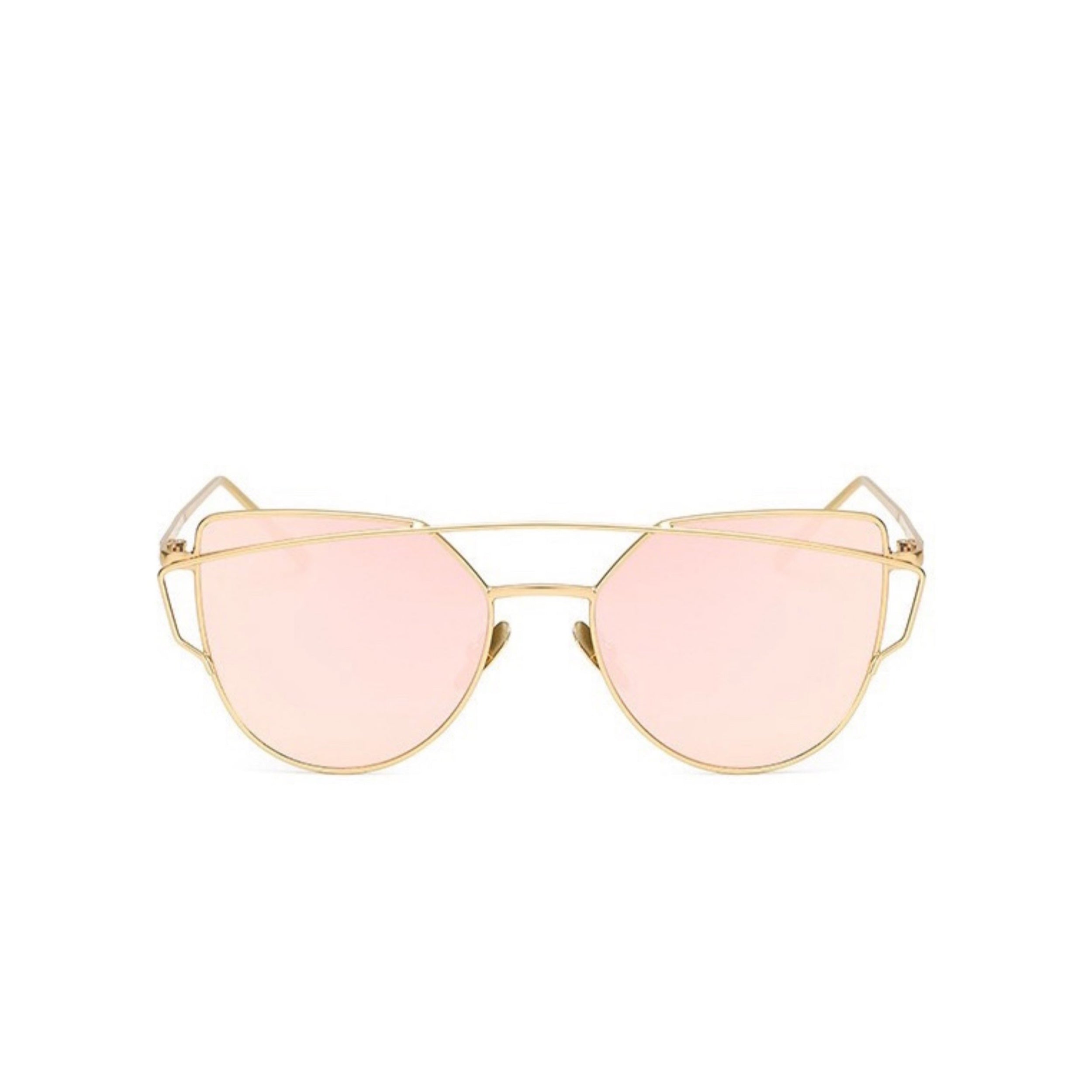 LadyBoss Goldens sunglasses in Gold, front view #frame color_gold