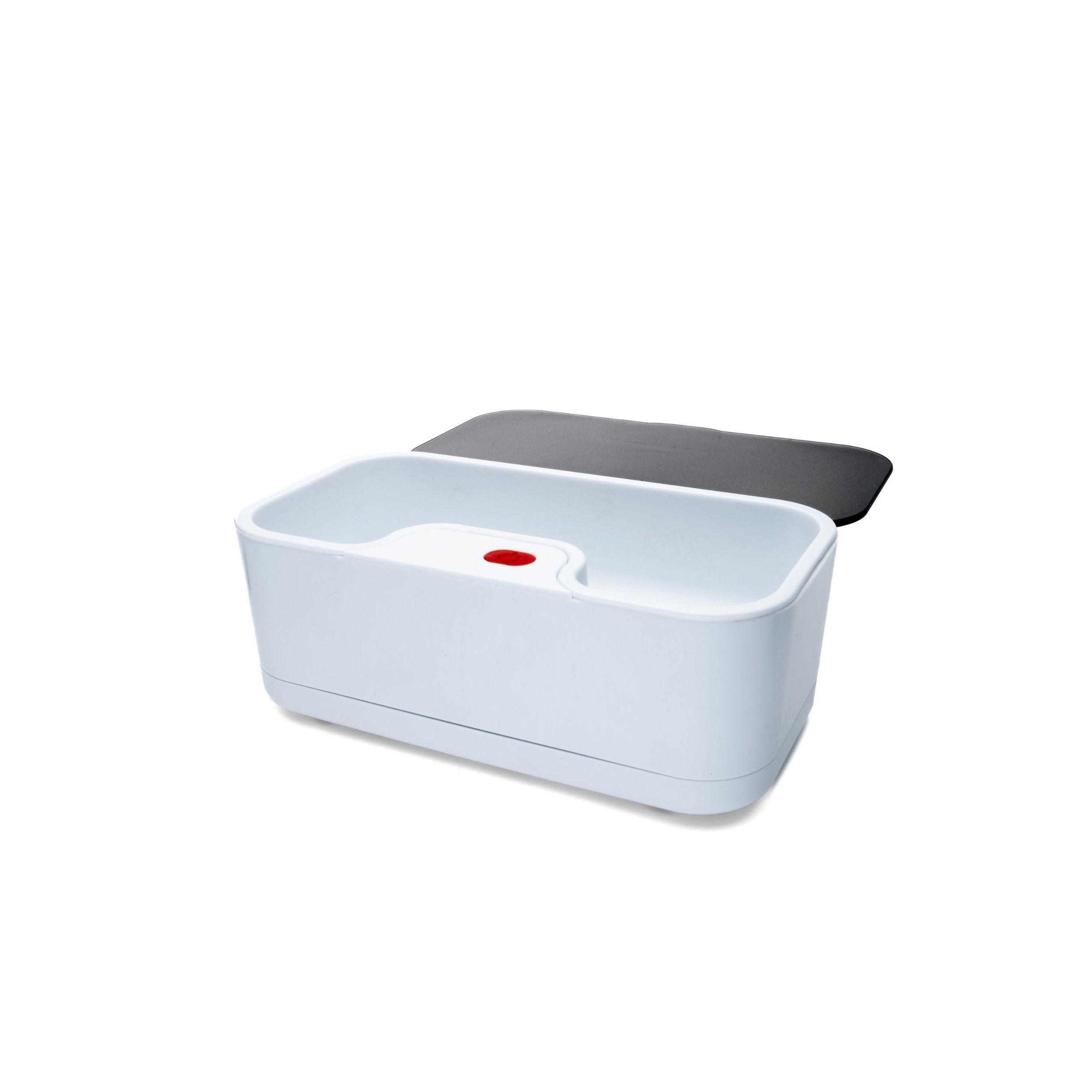 LadyBoss ultrasonic cleaner for glasses and jewelry, open lid view