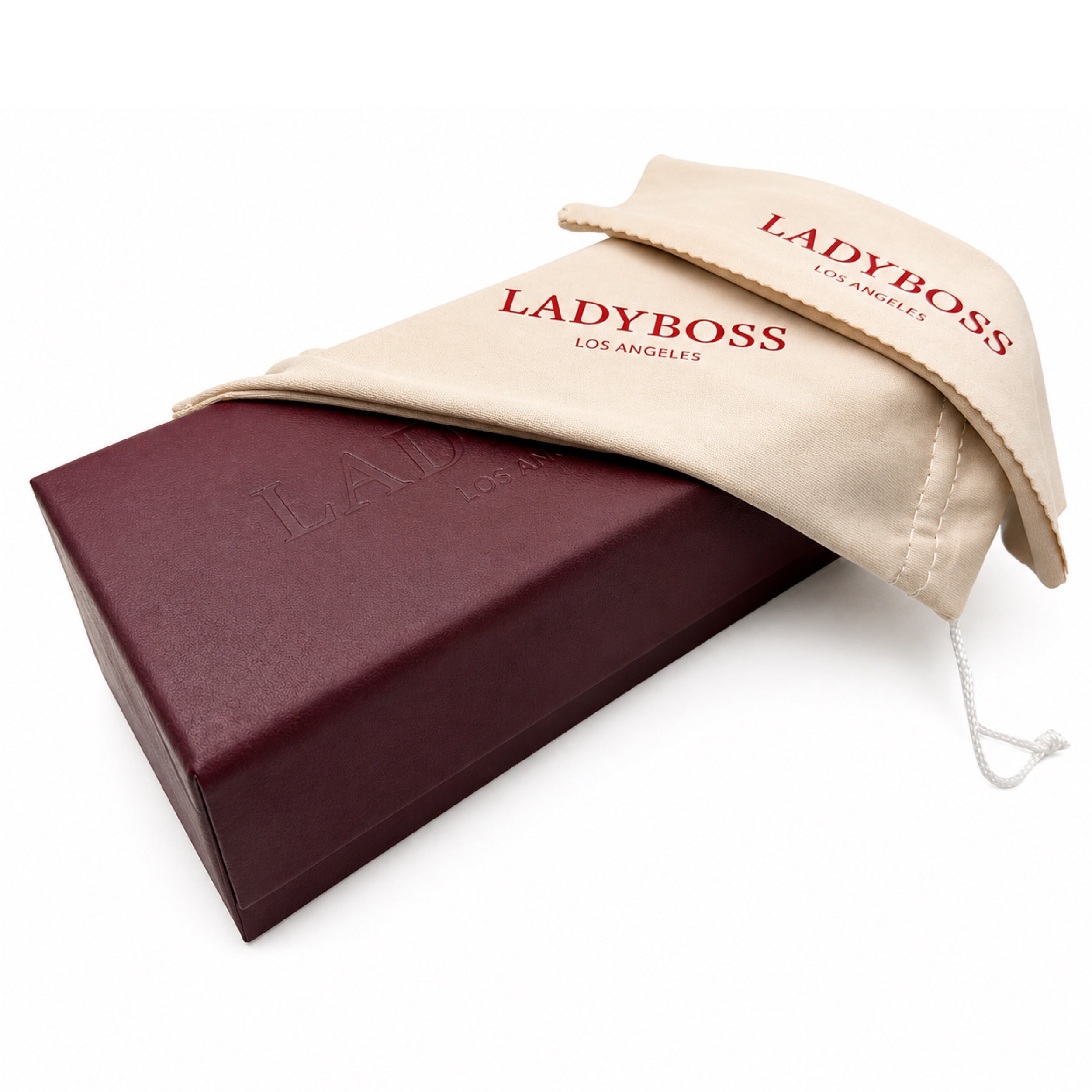 LadyBoss Luxe Kit eyewear case and cleaning set