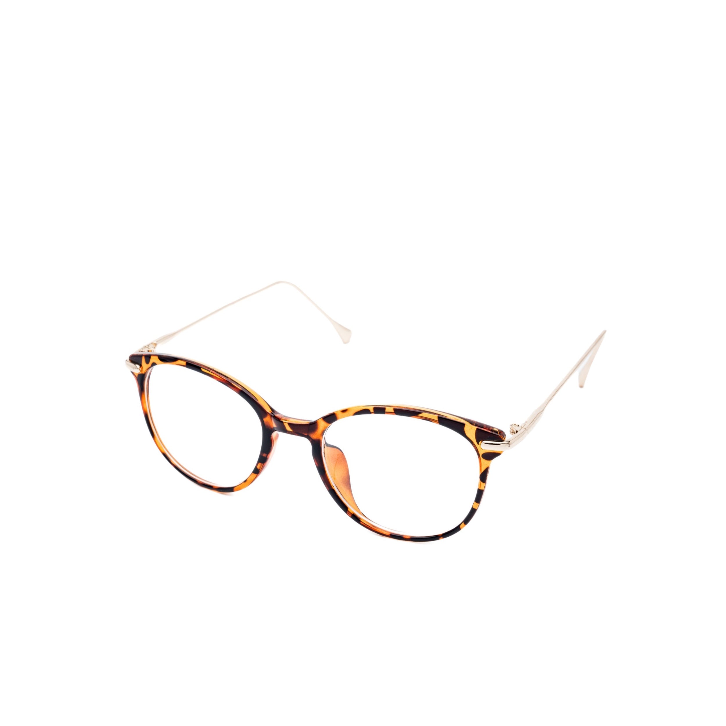 LadyBoss Icons eyeglasses in Leopard, angled view #frame color_leopard
