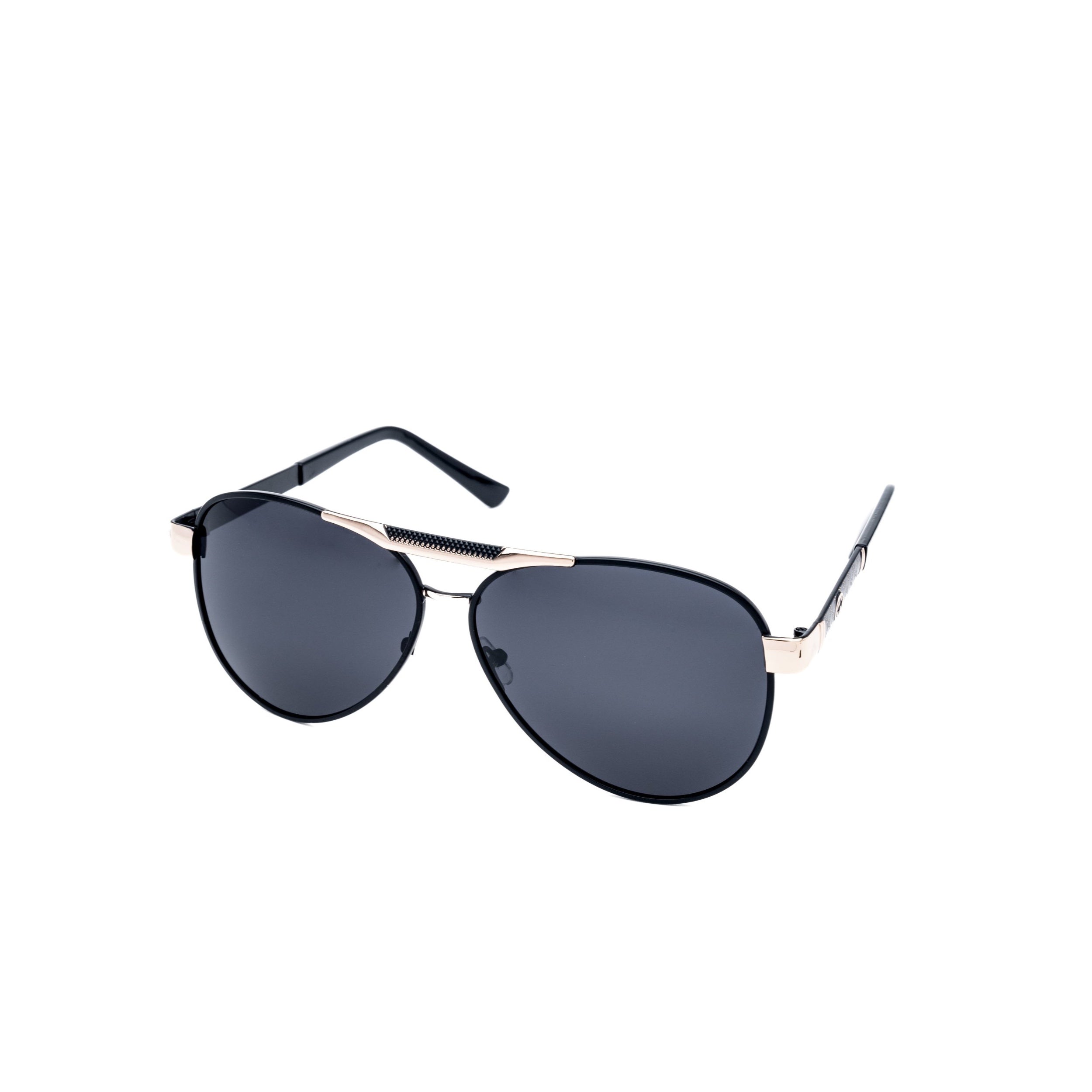 LadyBoss Aviators sunglasses in Black & Gold, angled view #frame color_black & gold