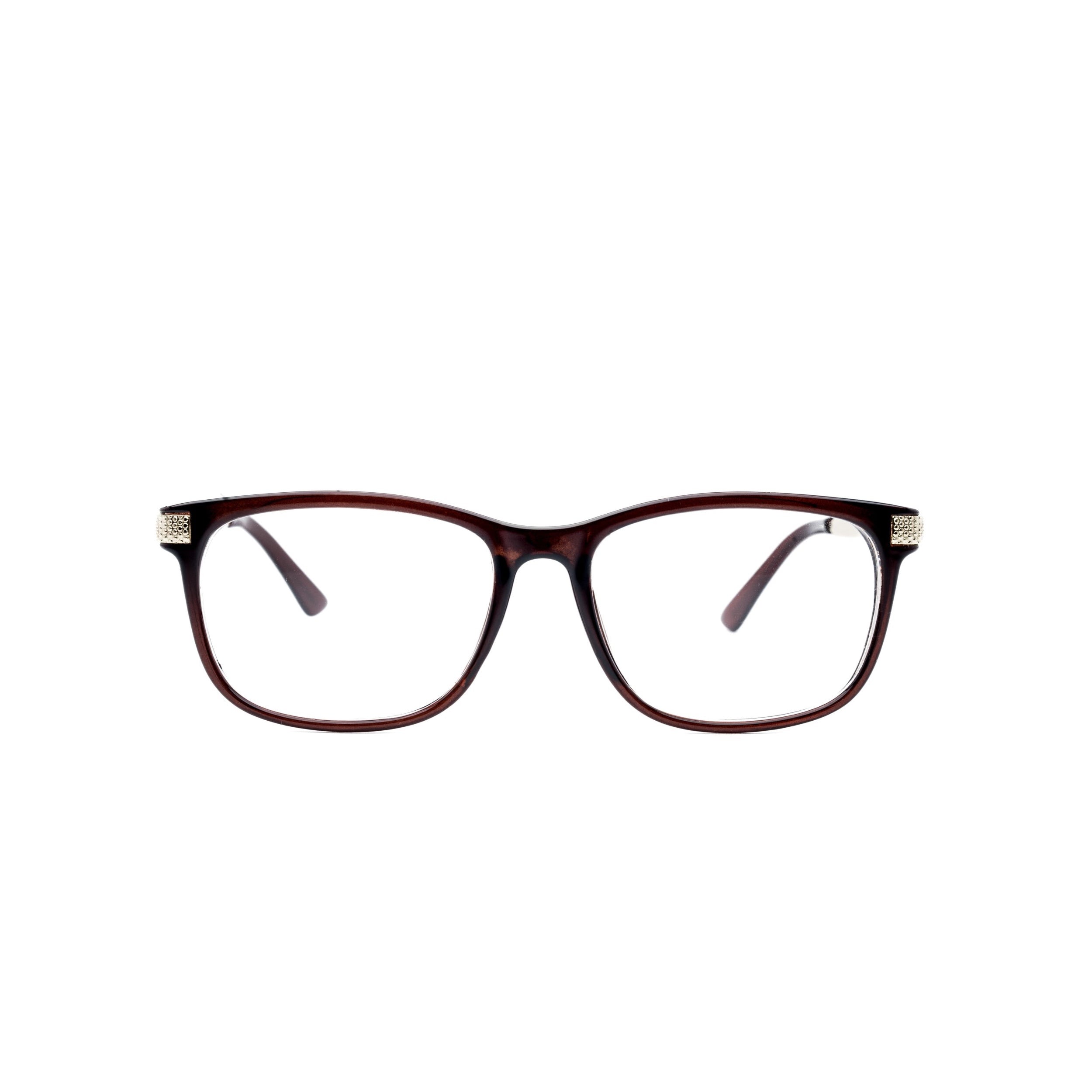 LadyBoss Dimensions eyeglasses in Earth Brown, front view #frame color_Earth Brown