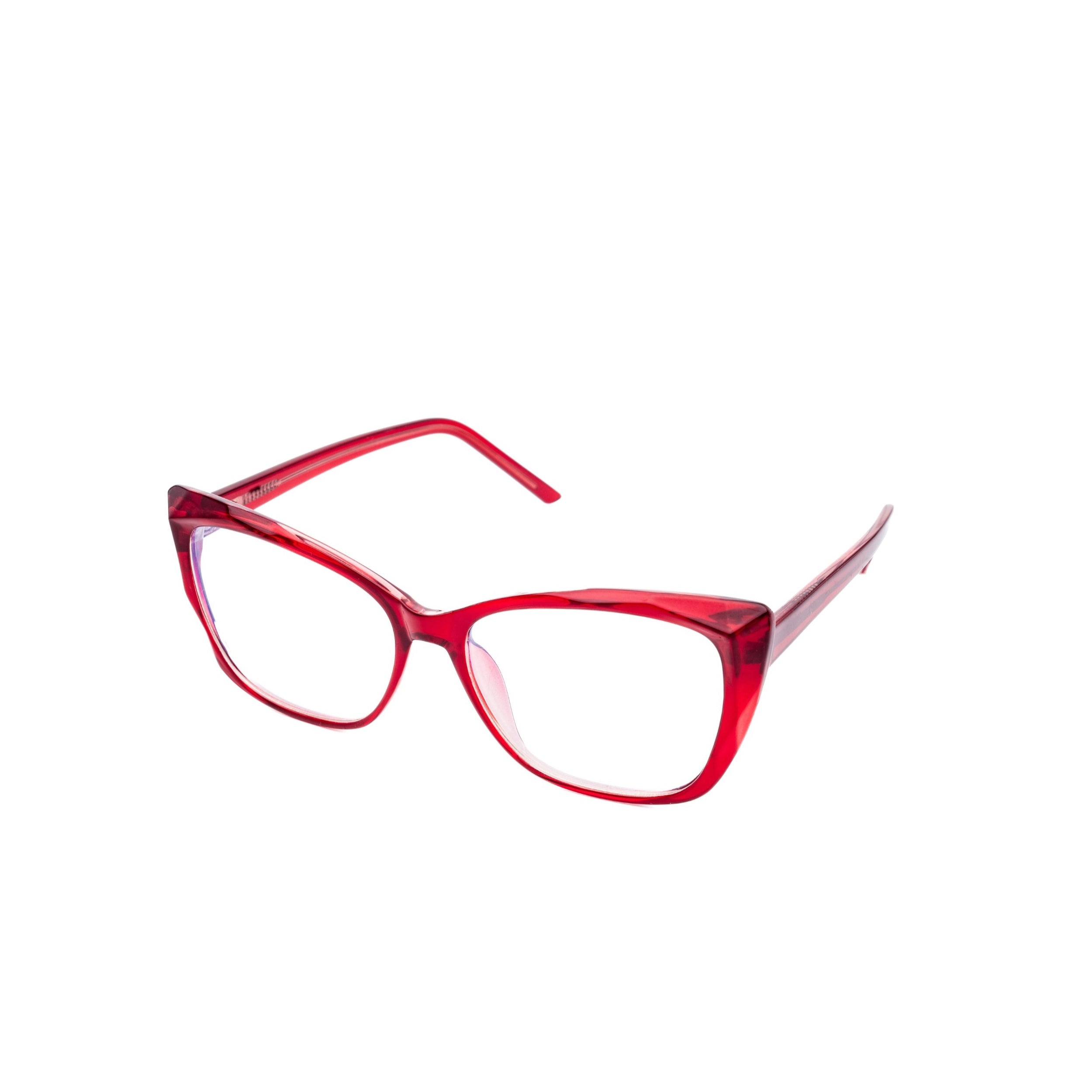 LadyBoss Alloras eyeglasses in Cardinal Crystal, angled view #frame color_cardinal crystal