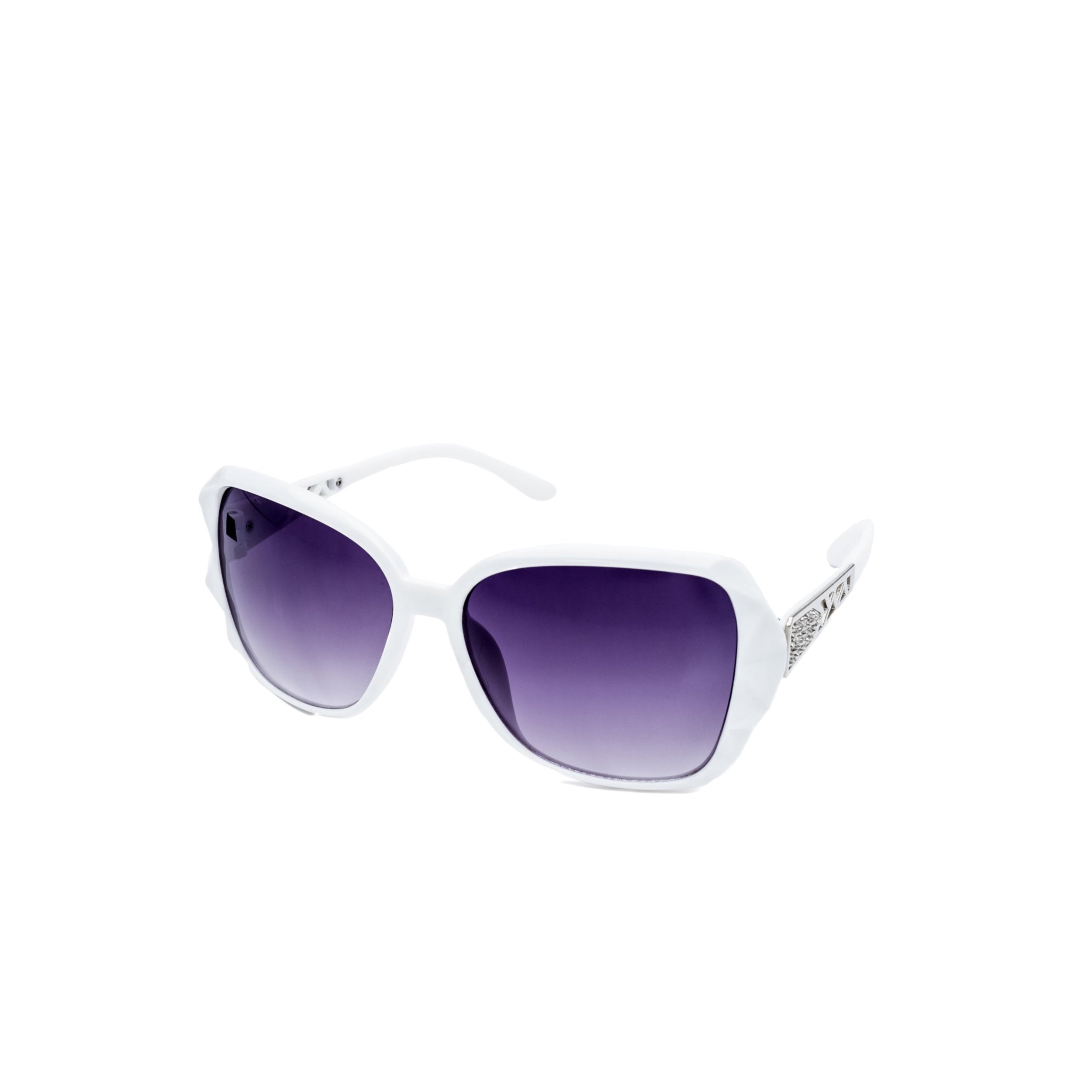LadyBoss Mavens sunglasses in White, angled view #frame color_white