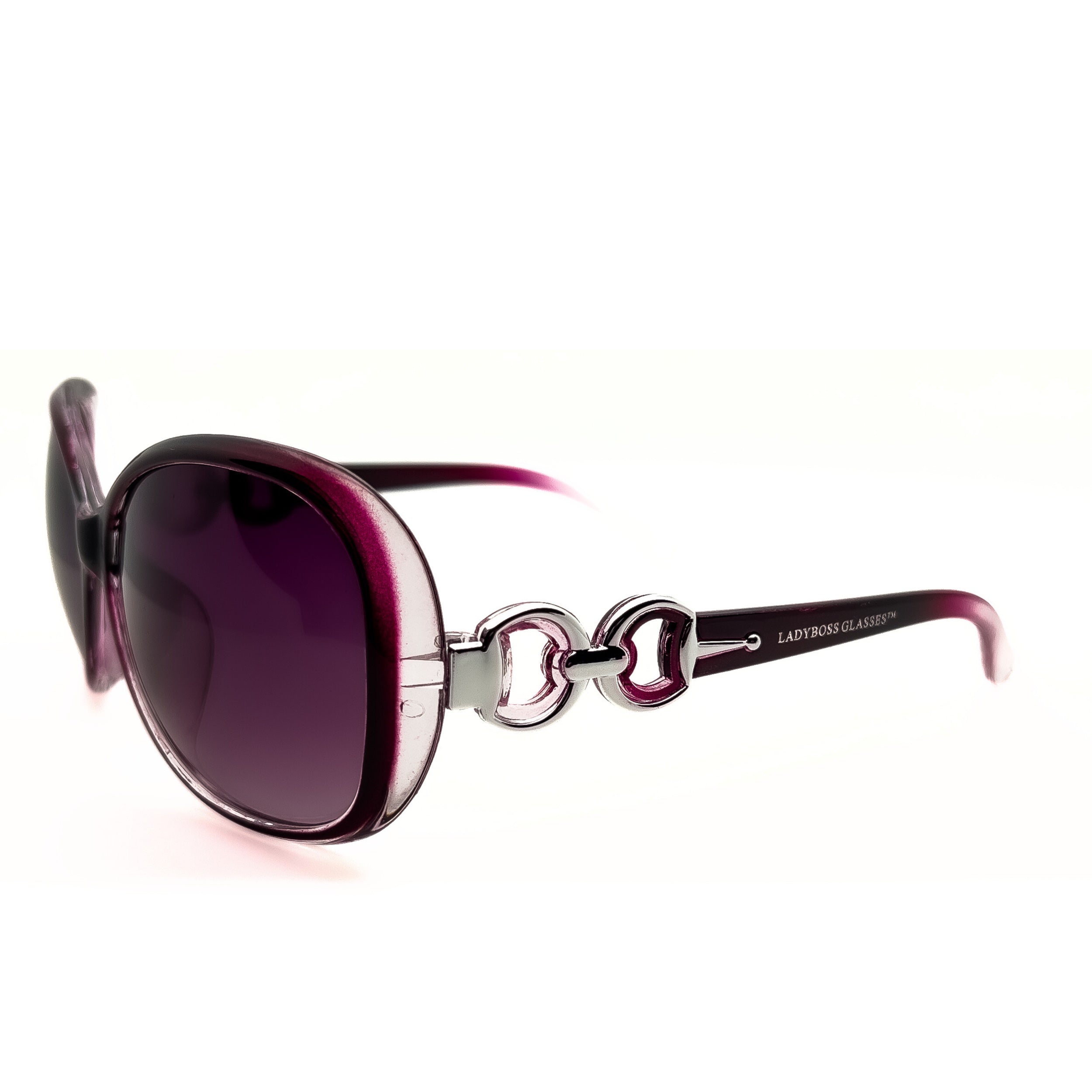 LadyBoss Spectacles sunglasses in Violet, wide angled view #frame color_violet