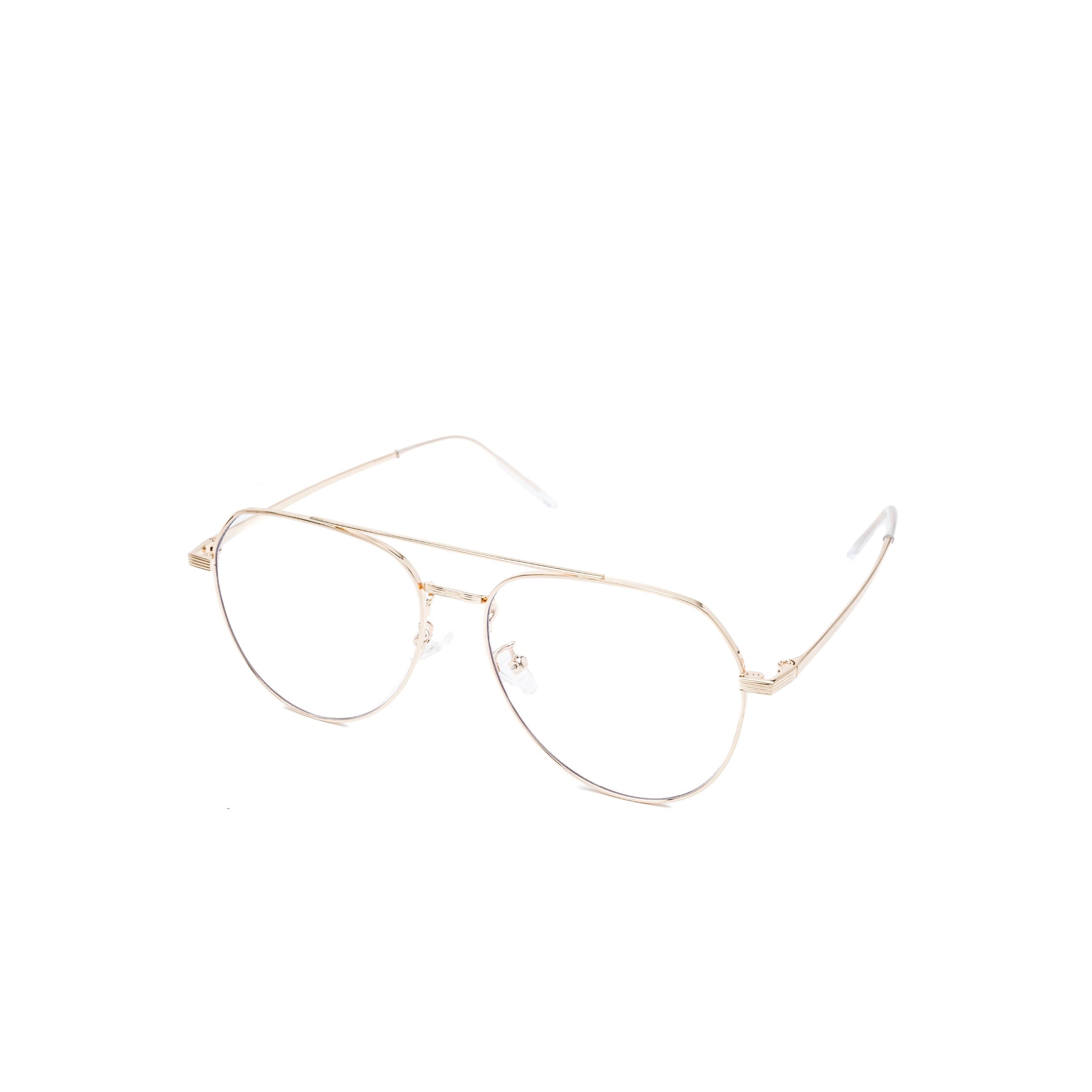 LadyBoss Evocatives eyeglasses in Gold, angled view #frame color_gold