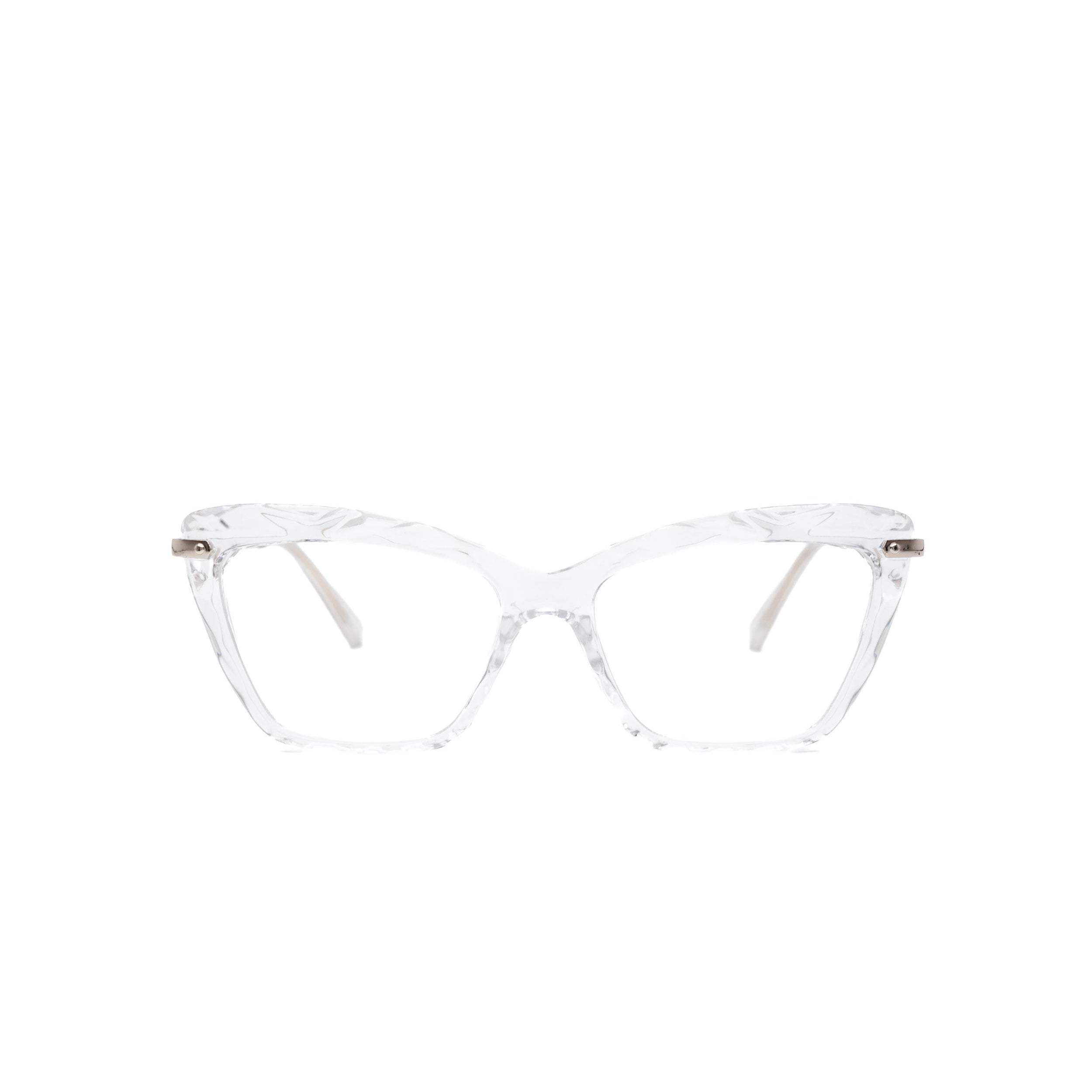 LadyBoss Savants eyeglasses in Crystal Clear, front view #frame color_crystal clear