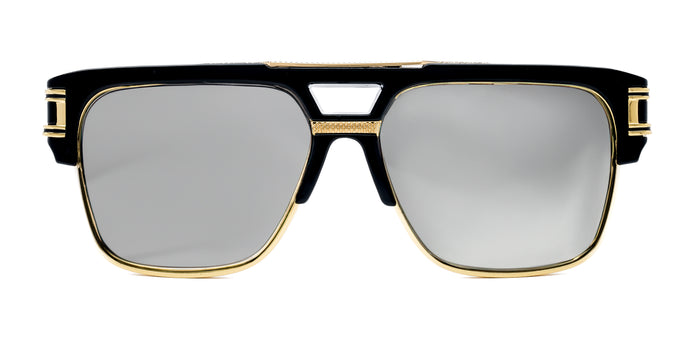 LUXURIANT™ SUNGLASSES - CAPITALS (Mirrored Black) - LadyBoss Glasses