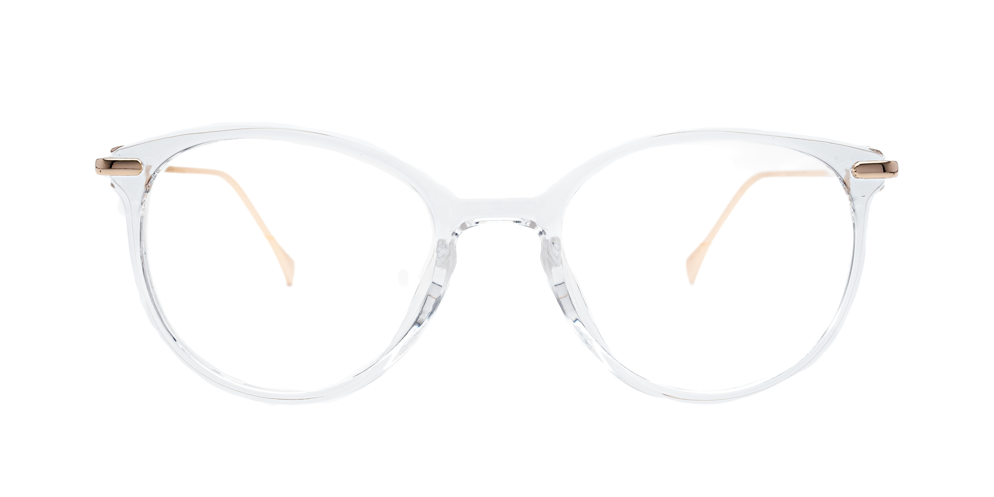 #frame color_clear & gold metal