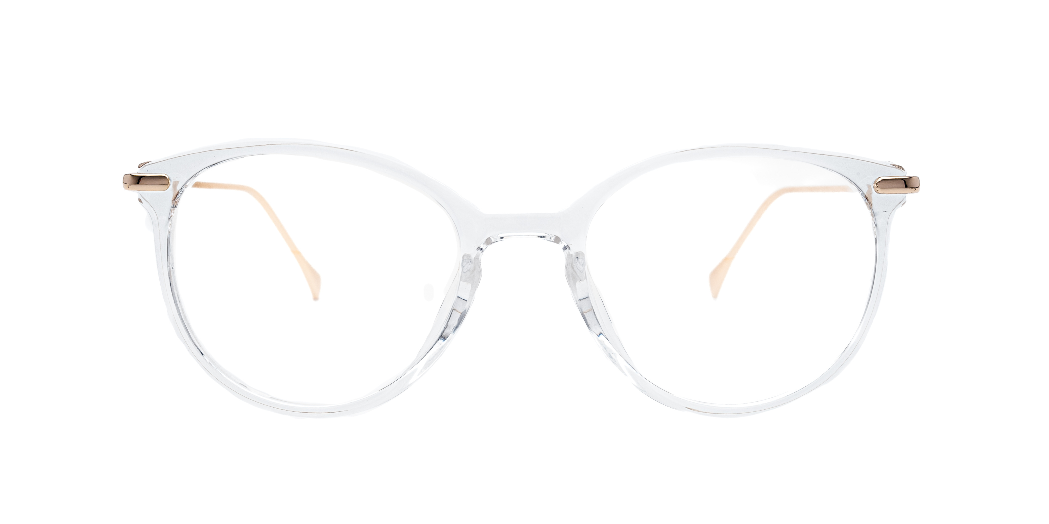 #frame color_clear & gold metal
