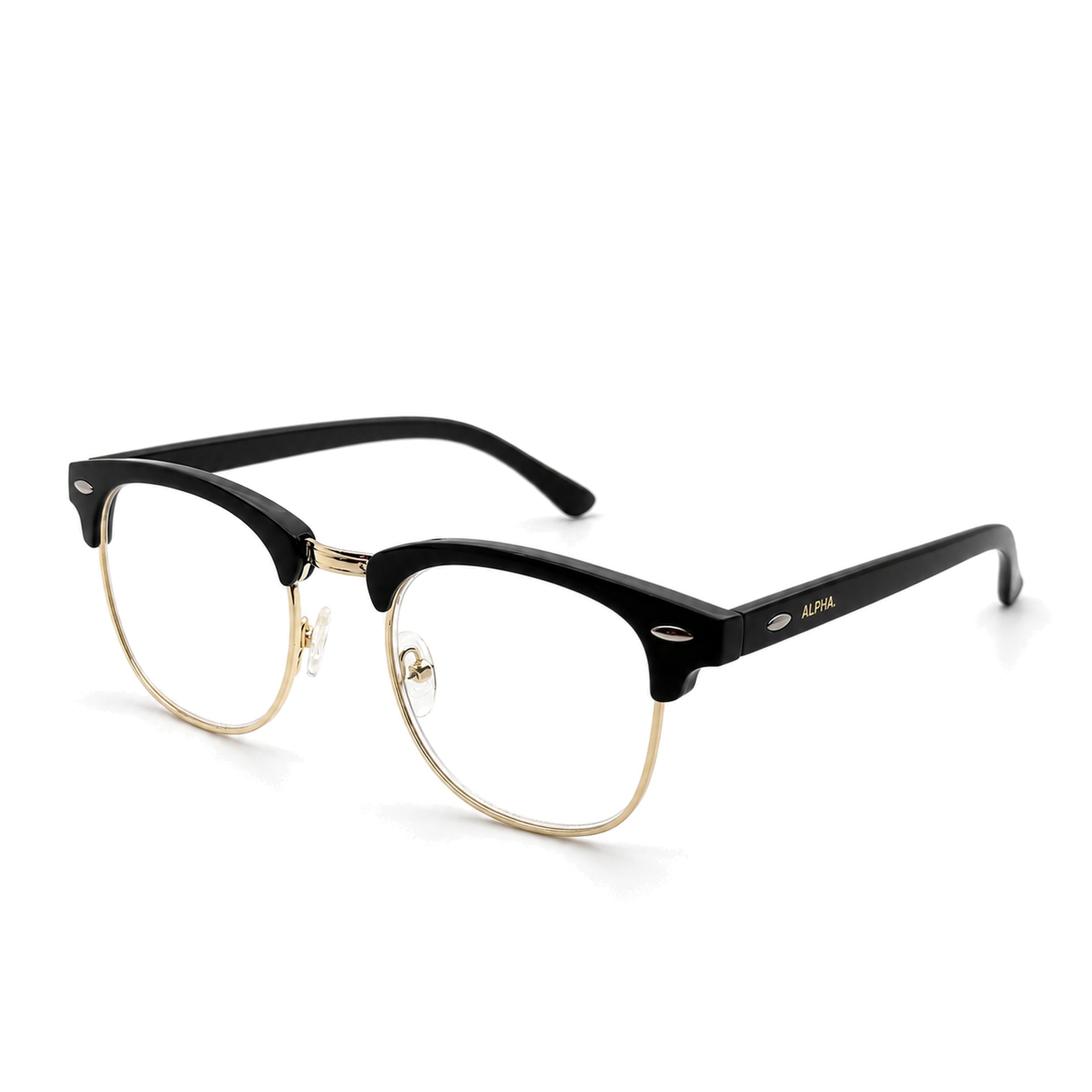 LadyBoss Alphas eyeglasses in Black, angled view