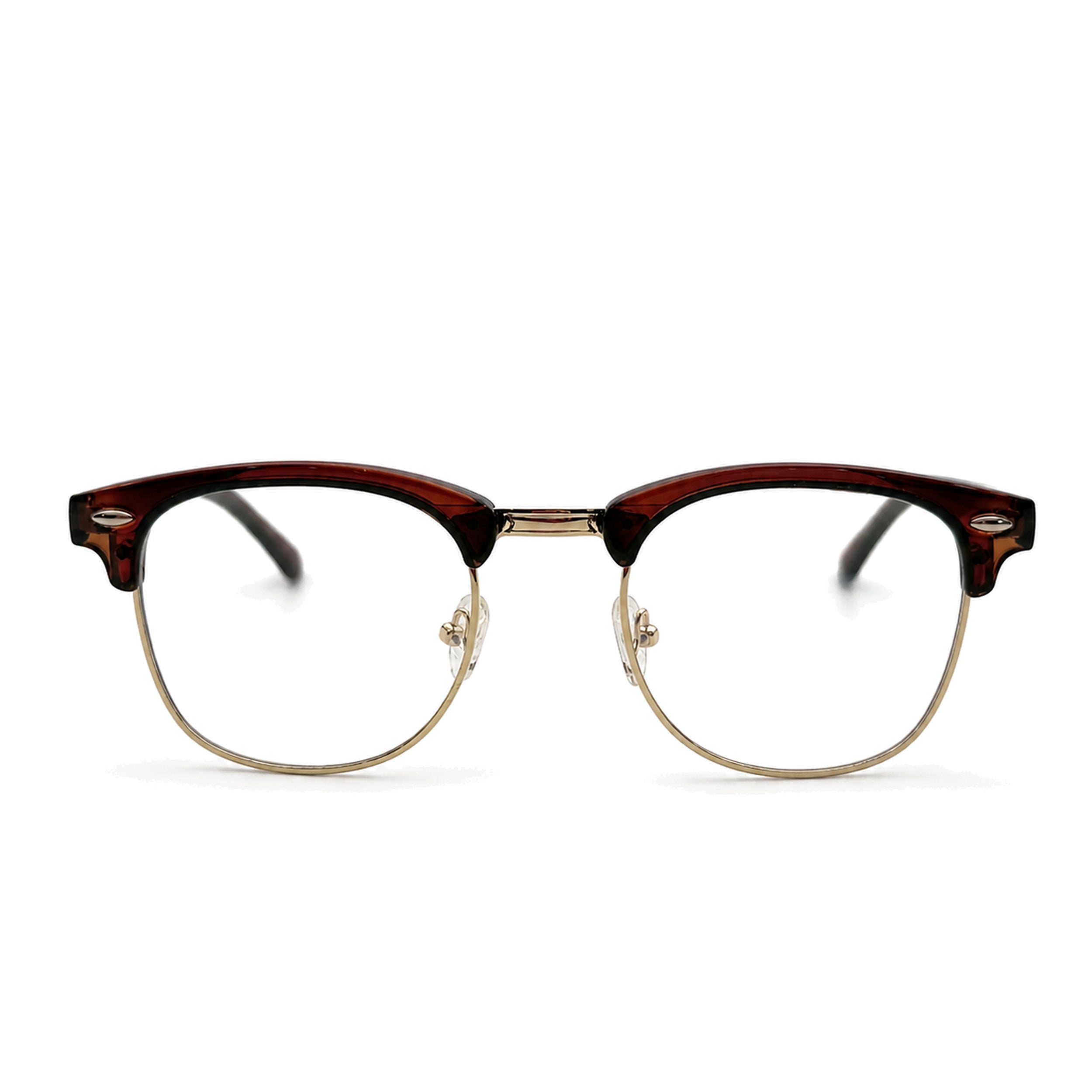 LadyBoss Alphas eyeglasses in Mahogany, front view