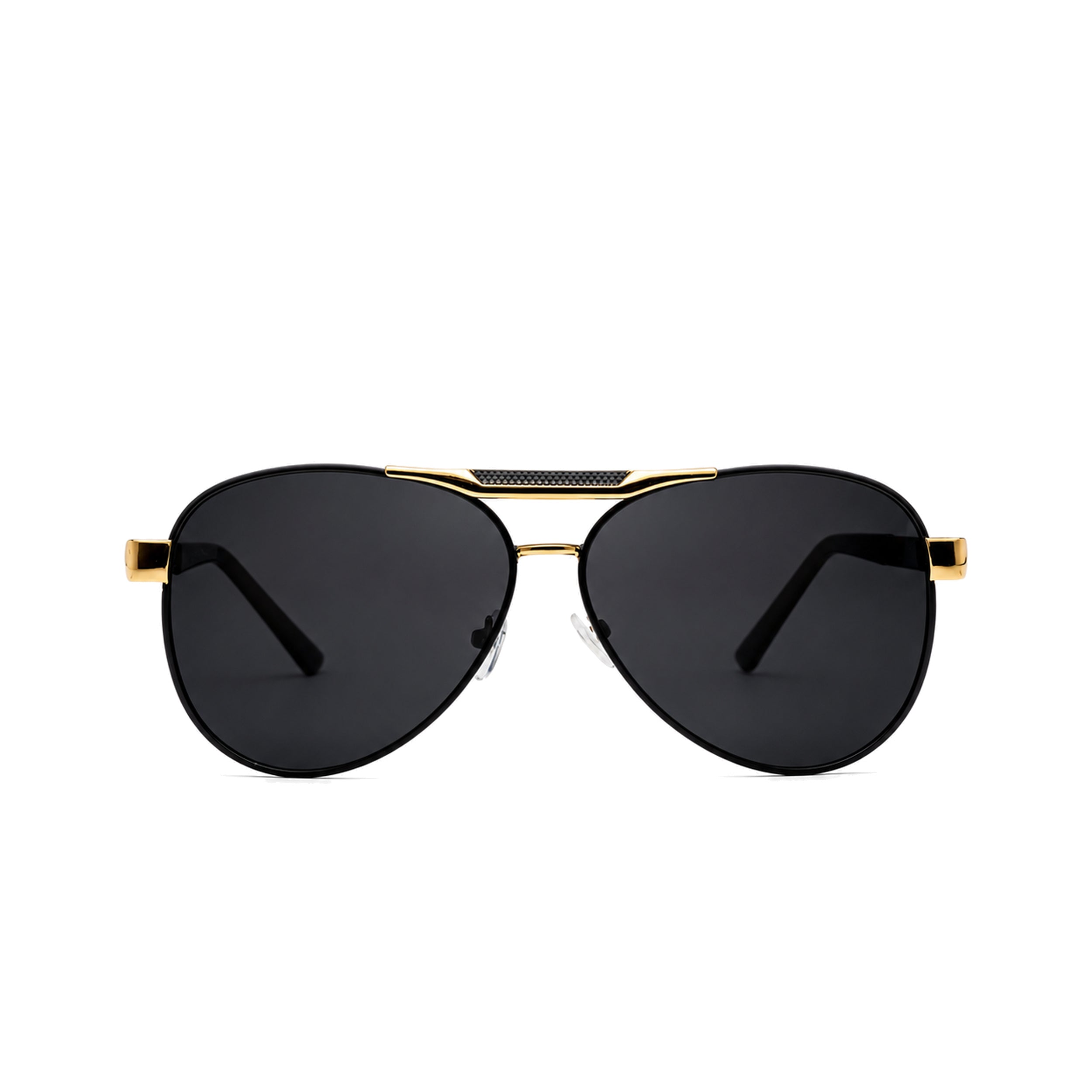 LadyBoss Aviators sunglasses in Black & Gold, front view