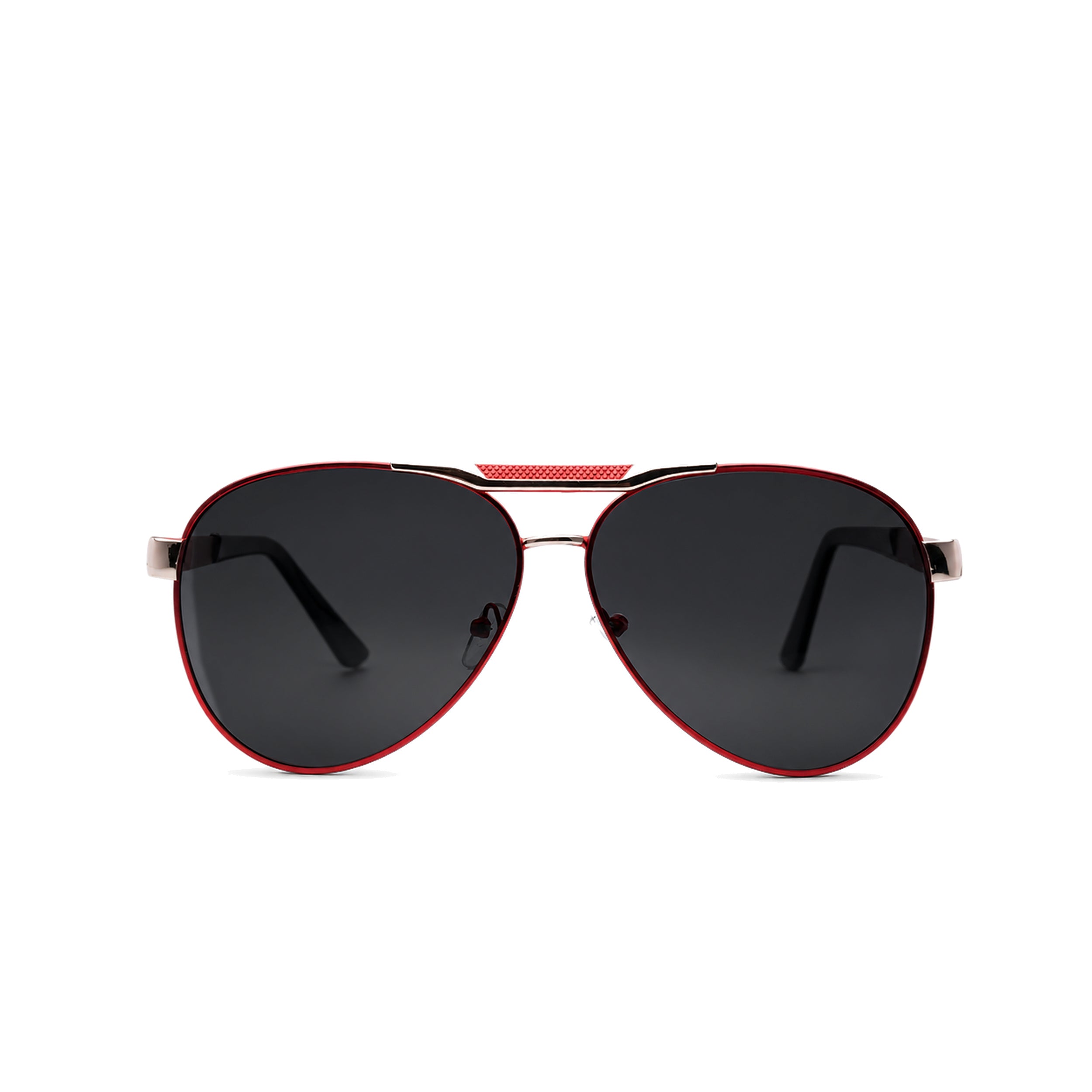 LadyBoss Aviators sunglasses in Black & Red, front view