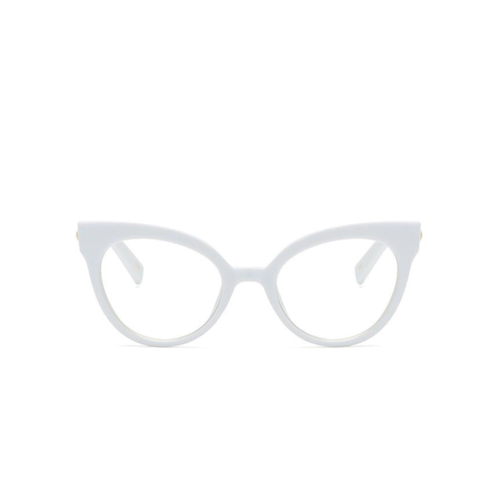 LadyBoss Showstoppers eyeglasses in White, front view #frame color_white