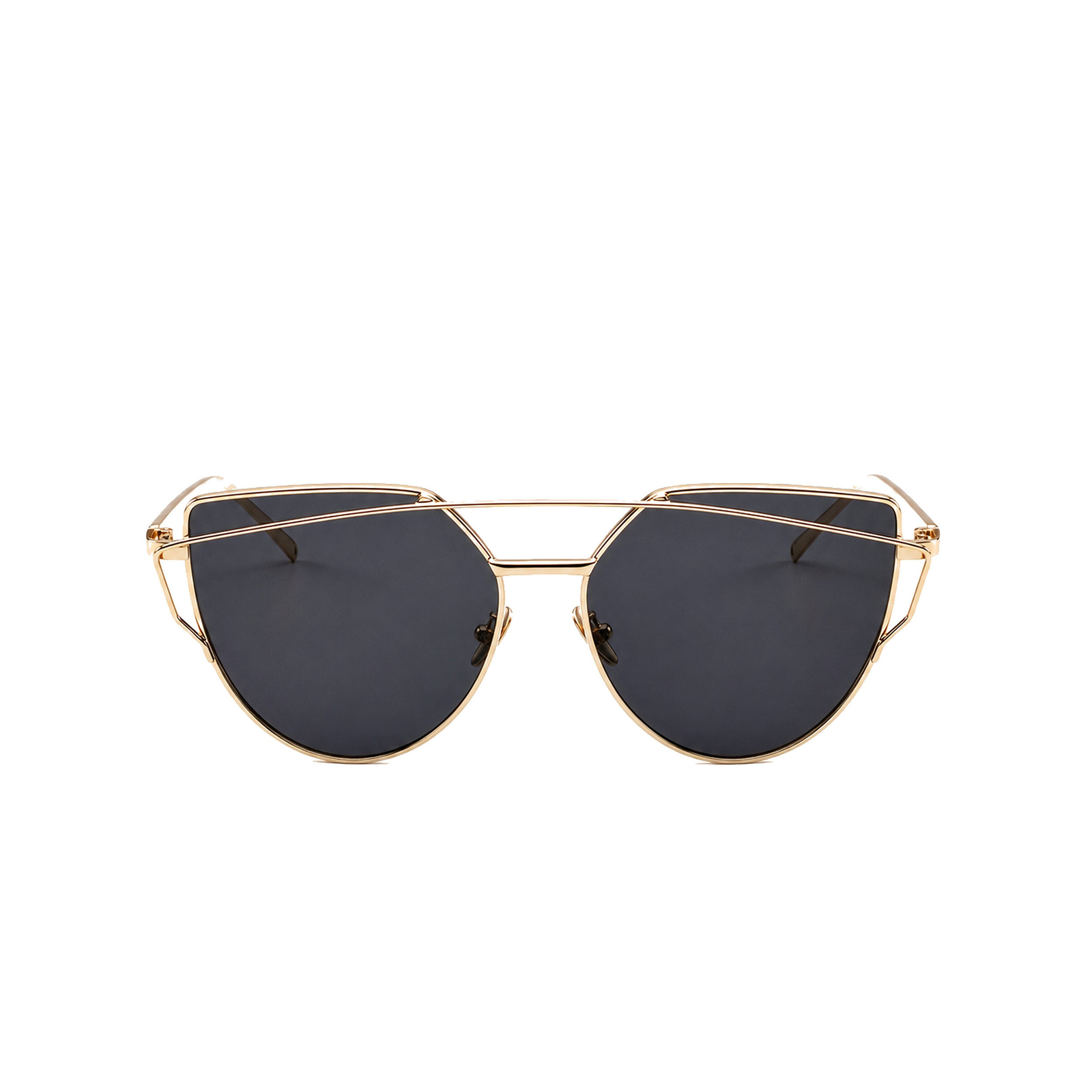 LadyBoss Goldens sunglasses in Gold, front view #frame color_gold