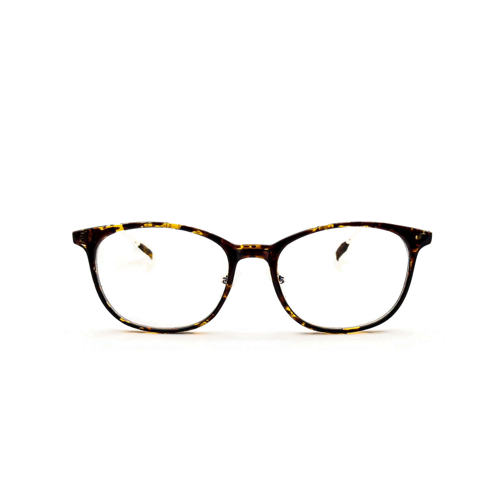 LadyBoss Minimals eyeglasses in Leopard, front view #frame color_leopard