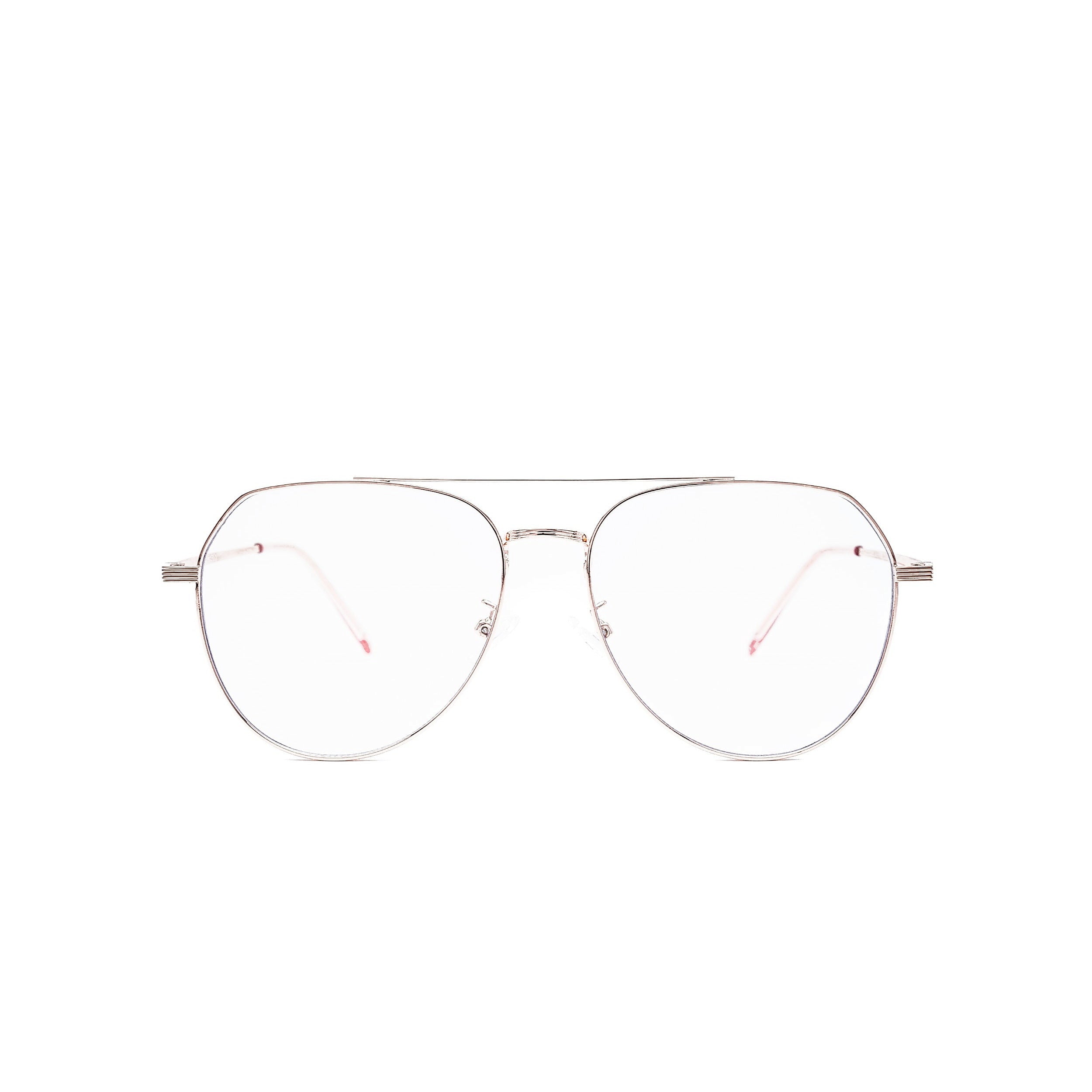LadyBoss Evocatives eyeglasses in Rose Gold, front view #frame color_rose gold