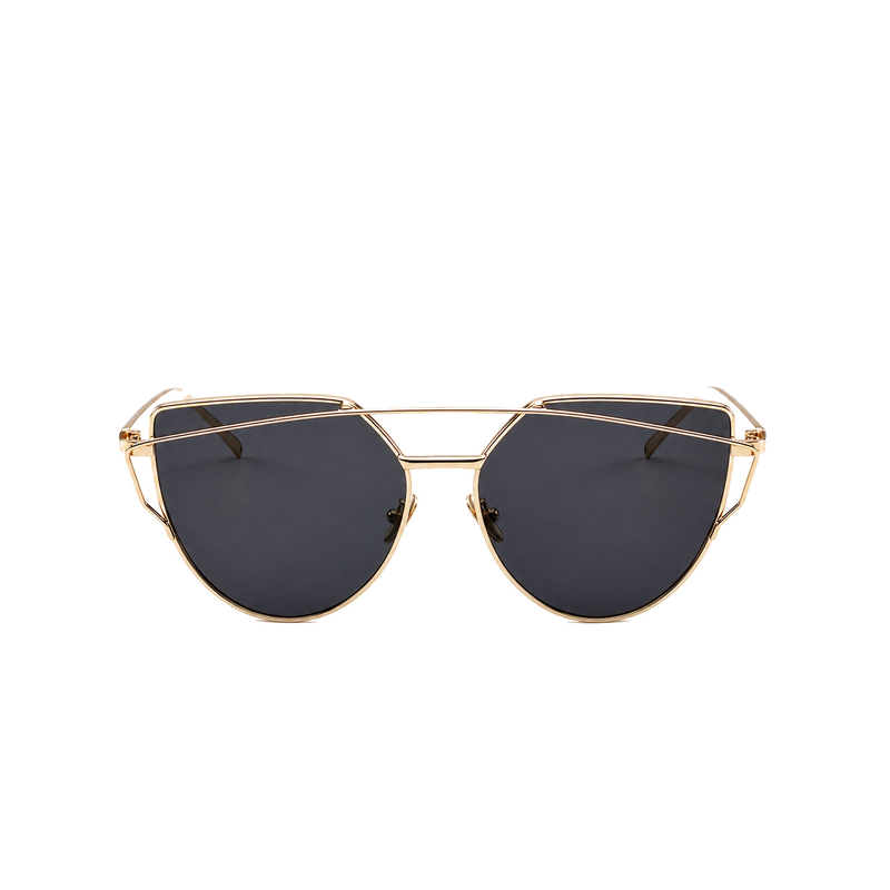 LadyBoss Goldens sunglasses in Black, front view
