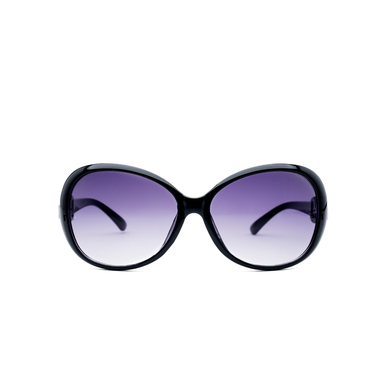LadyBoss Spectacles sunglasses in Black, front view