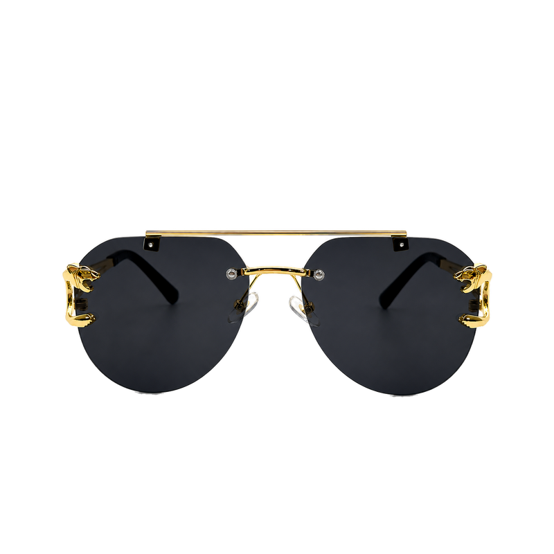 LadyBoss Indiscretions sunglasses in Black & Gold, front view